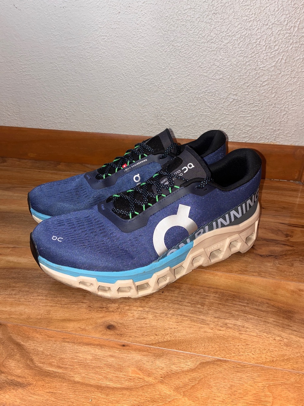 On Cloud Men’s Cloudmonster Athletic Running Sneaker Shoes, blue - size 11